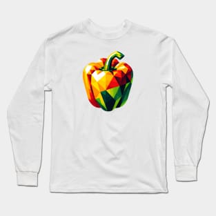 Abstract Geometric Pepper - Color Design Long Sleeve T-Shirt